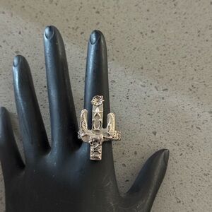 925 stamped silver vintage western ring size 9